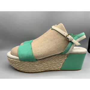 COLE HAAN ARDEN Green Thumb Leather Wedges Sandals Shoes Women's Size 8.5 B